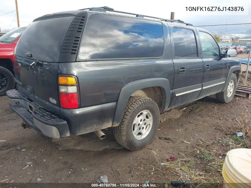 1GNFK16Z76J143876 2006 Chevrolet Suburban 1500 Ls