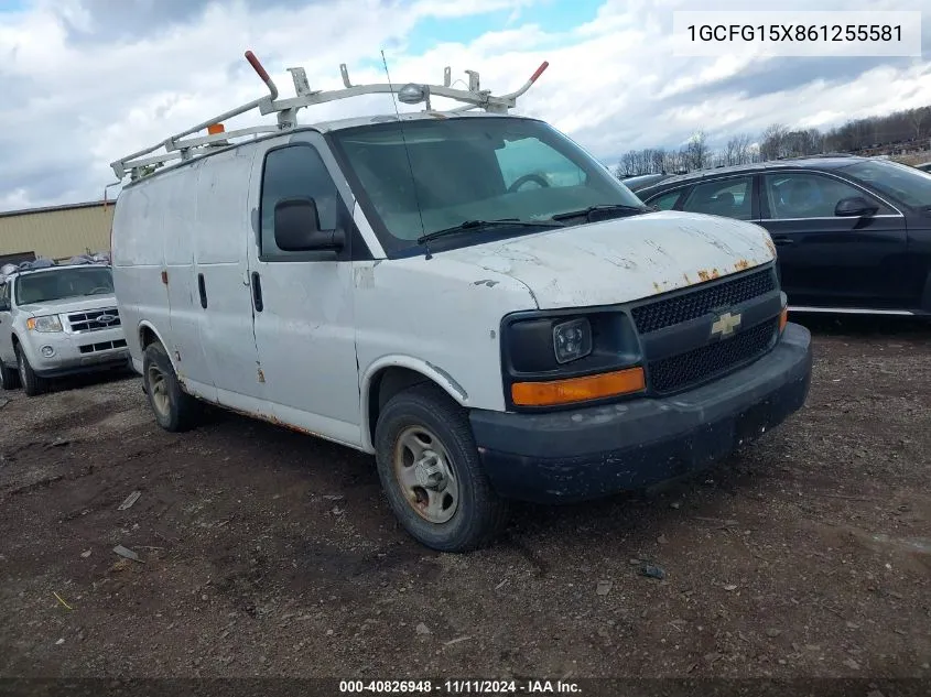 2006 Chevrolet Express Work Van VIN: 1GCFG15X861255581 Lot: 40826948