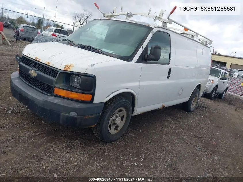 2006 Chevrolet Express Work Van VIN: 1GCFG15X861255581 Lot: 40826948