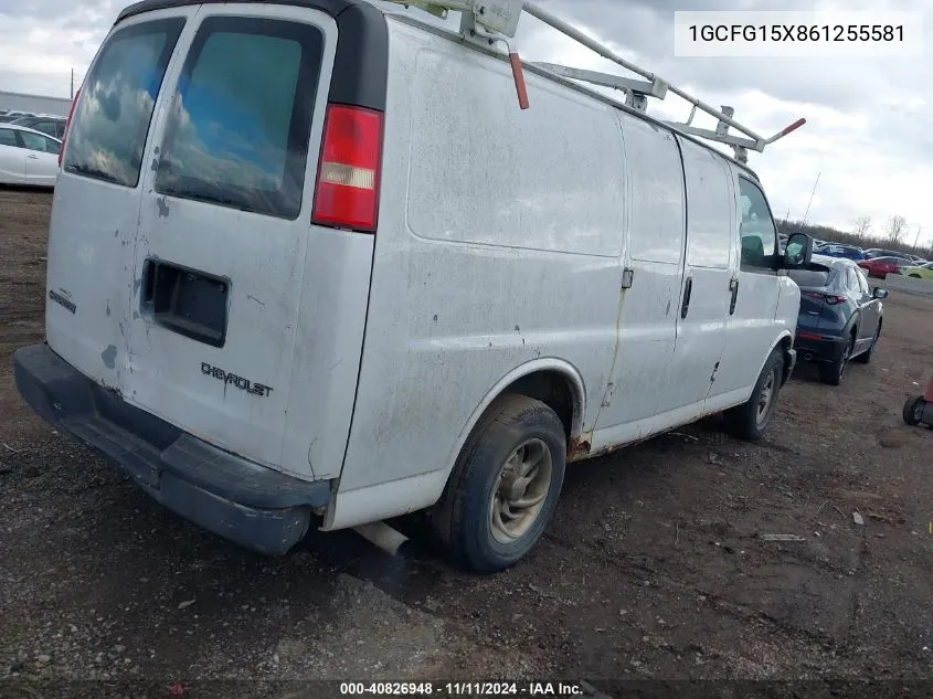 2006 Chevrolet Express Work Van VIN: 1GCFG15X861255581 Lot: 40826948