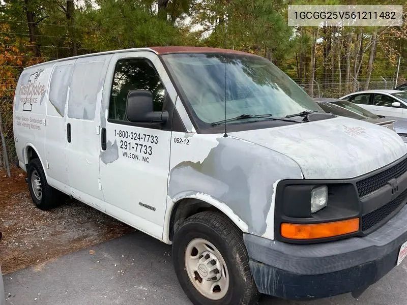 2006 Chevrolet Express Work Van VIN: 1GCGG25V561211482 Lot: 40896980