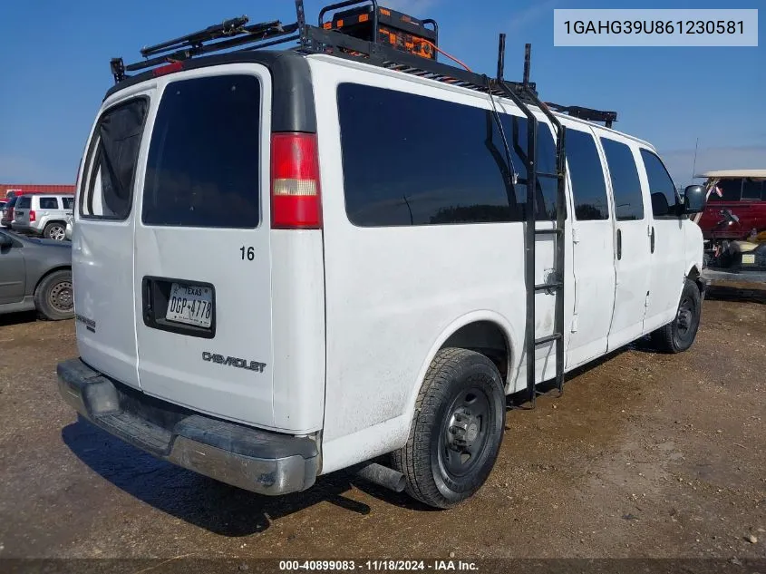 2006 Chevrolet Express Ls VIN: 1GAHG39U861230581 Lot: 40899083