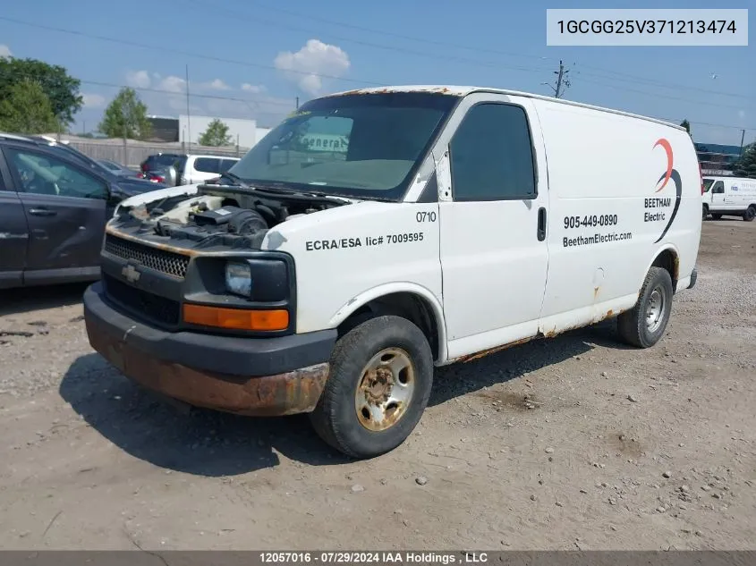 2007 Chevrolet Express G2500 VIN: 1GCGG25V371213474 Lot: 12057016