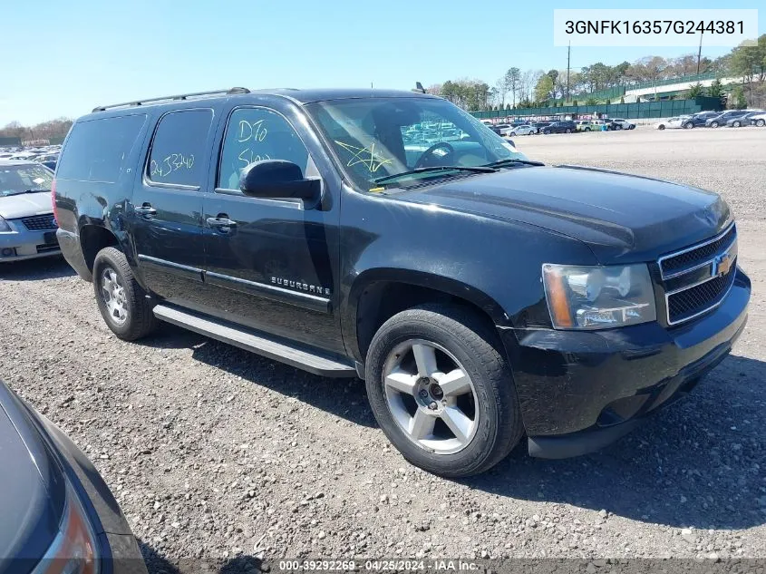 2007 Chevrolet Suburban 1500 Lt VIN: 3GNFK16357G244381 Lot: 39292269