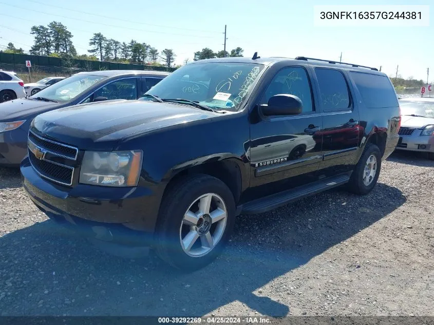 2007 Chevrolet Suburban 1500 Lt VIN: 3GNFK16357G244381 Lot: 39292269