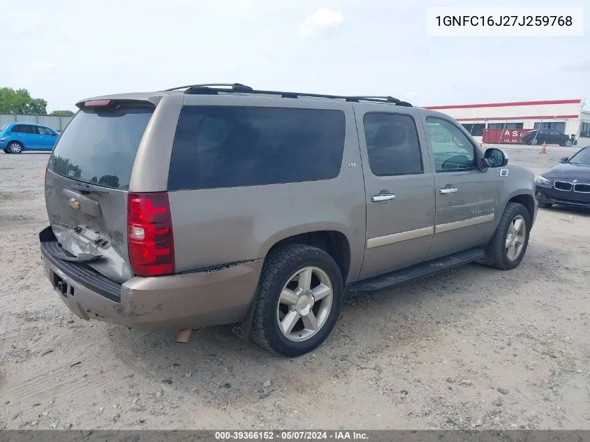 2007 Chevrolet Suburban 1500 Ltz VIN: 1GNFC16J27J259768 Lot: 39366152