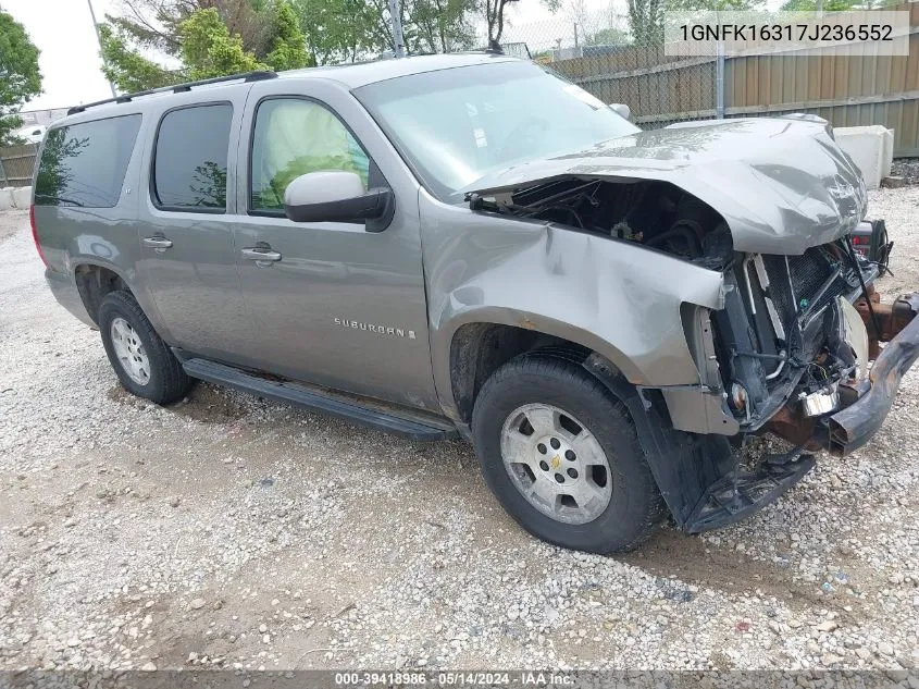 2007 Chevrolet Suburban 1500 Lt VIN: 1GNFK16317J236552 Lot: 39418986