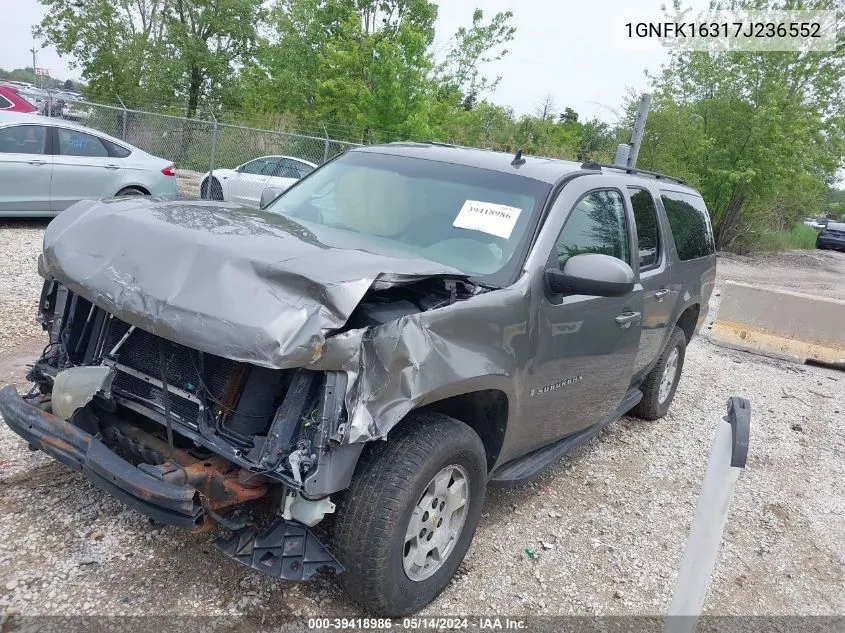 1GNFK16317J236552 2007 Chevrolet Suburban 1500 Lt