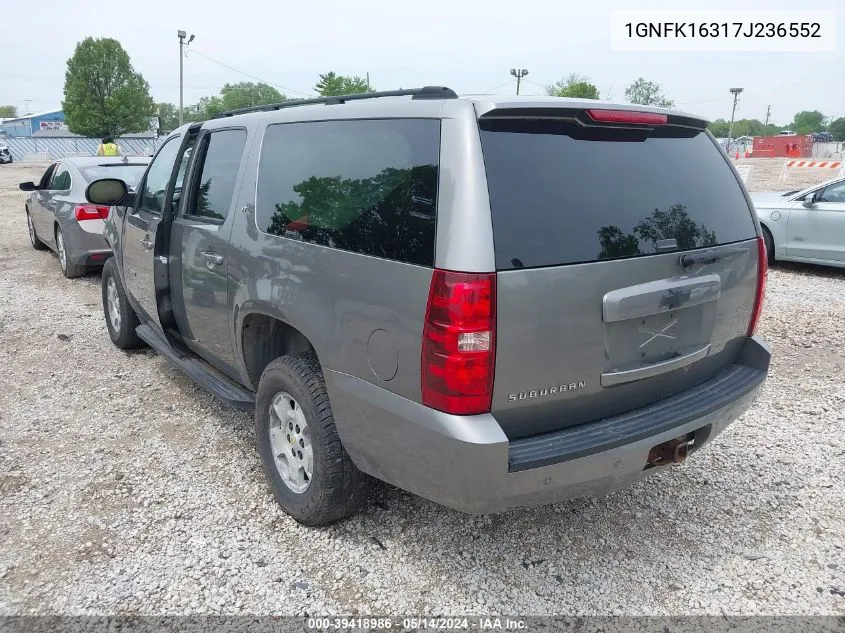 2007 Chevrolet Suburban 1500 Lt VIN: 1GNFK16317J236552 Lot: 39418986