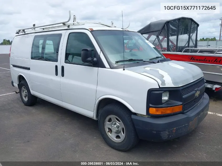 2007 Chevrolet Express Work Van VIN: 1GCFG15X771172645 Lot: 39539801