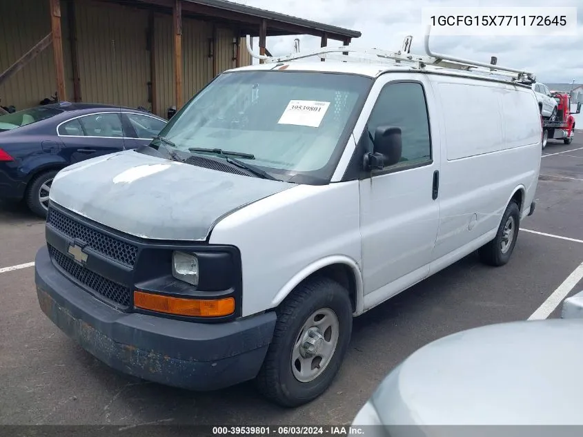 2007 Chevrolet Express Work Van VIN: 1GCFG15X771172645 Lot: 39539801