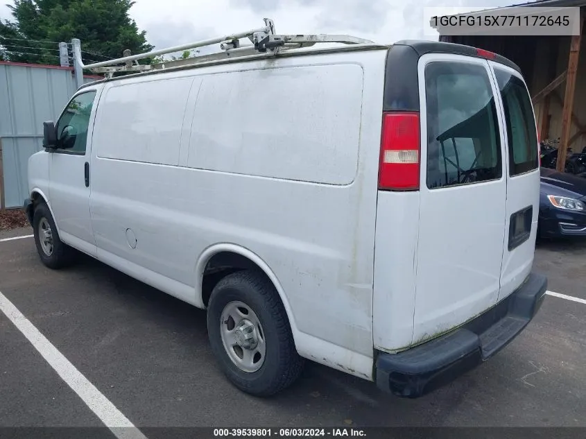 1GCFG15X771172645 2007 Chevrolet Express Work Van