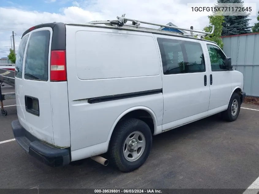 1GCFG15X771172645 2007 Chevrolet Express Work Van