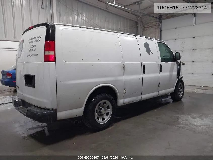 2007 Chevrolet Express Work Van VIN: 1GCFH15T771223314 Lot: 40000607