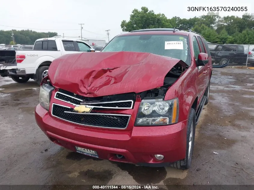 2007 Chevrolet Suburban 1500 Lt VIN: 3GNFK16357G240055 Lot: 40111344