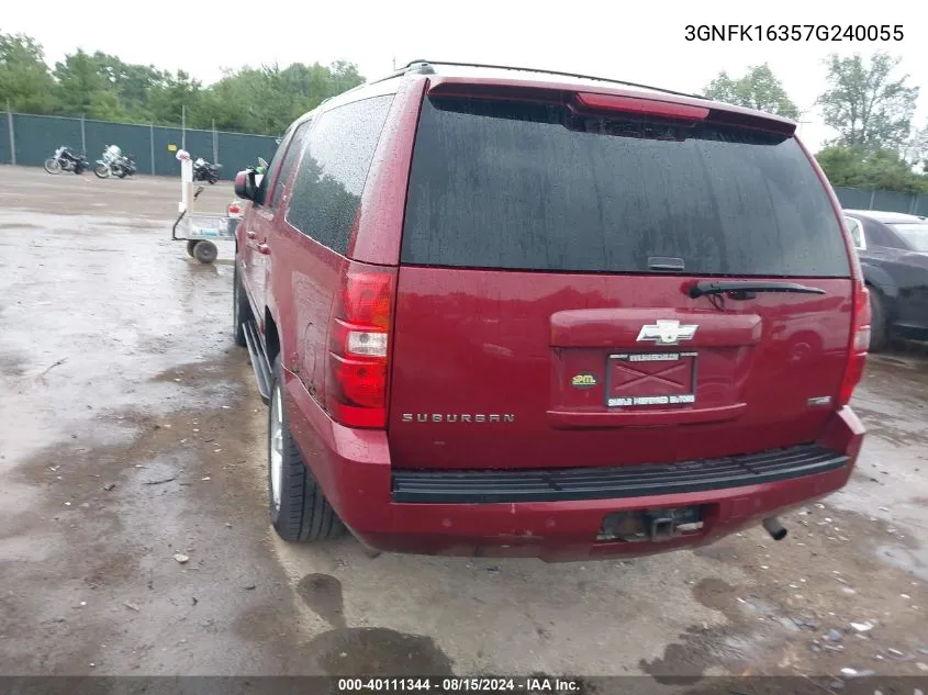 3GNFK16357G240055 2007 Chevrolet Suburban 1500 Lt