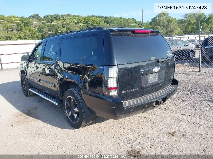 1GNFK16317J247423 2007 Chevrolet Suburban 1500 Lt