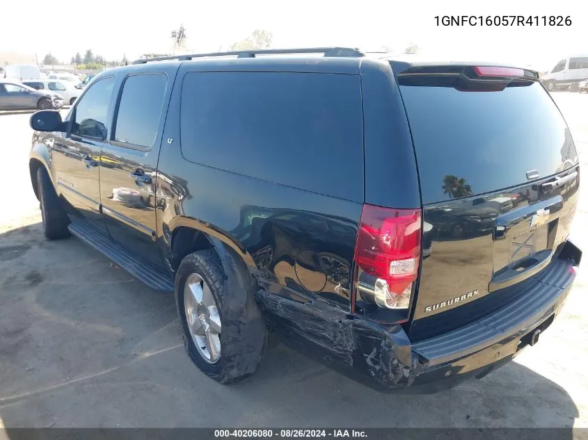 2007 Chevrolet Suburban 1500 Lt VIN: 1GNFC16057R411826 Lot: 40206080