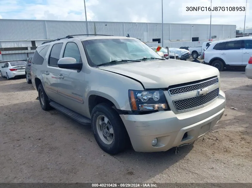 2007 Chevrolet Suburban 1500 Lt VIN: 3GNFC16J87G108953 Lot: 40210426