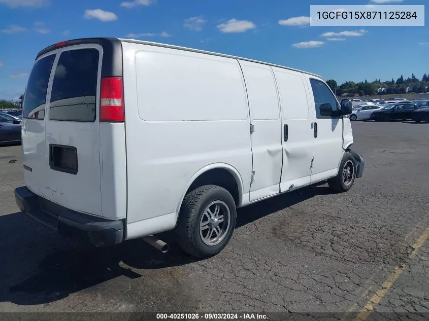 2007 Chevrolet Express Work Van VIN: 1GCFG15X871125284 Lot: 40251026