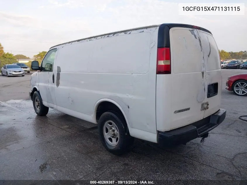 2007 Chevrolet Express Work Van VIN: 1GCFG15X471131115 Lot: 40269387