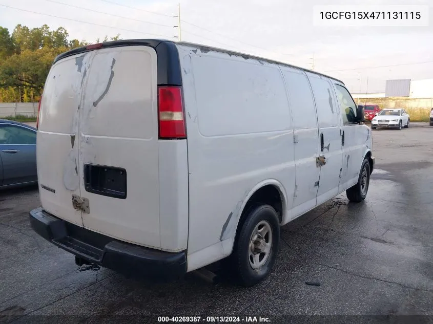 1GCFG15X471131115 2007 Chevrolet Express Work Van