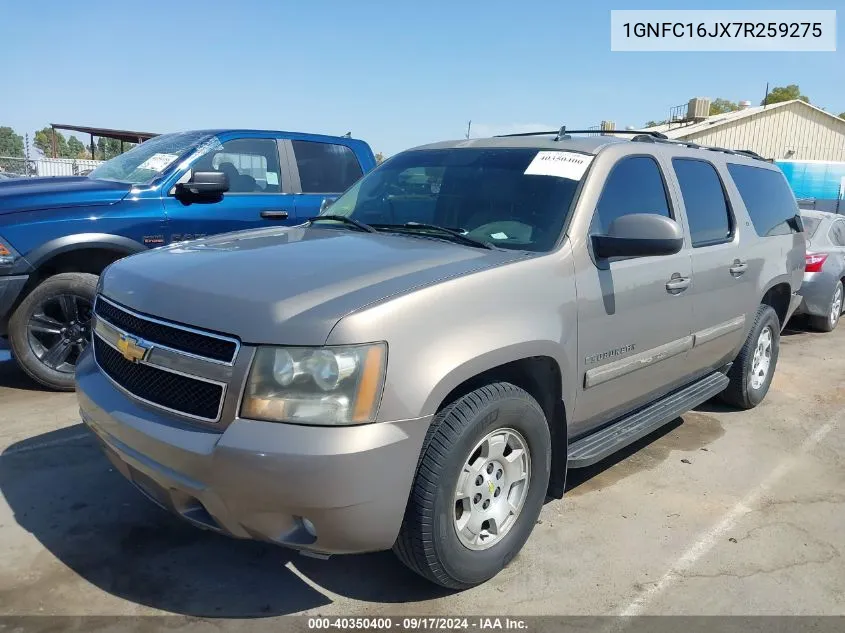 2007 Chevrolet Suburban 1500 Lt VIN: 1GNFC16JX7R259275 Lot: 40350400