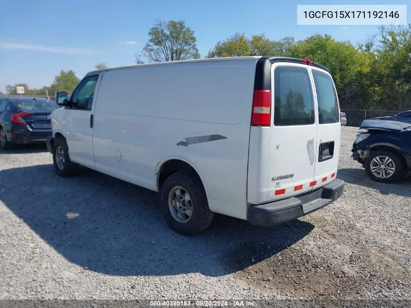 1GCFG15X171192146 2007 Chevrolet Express Work Van