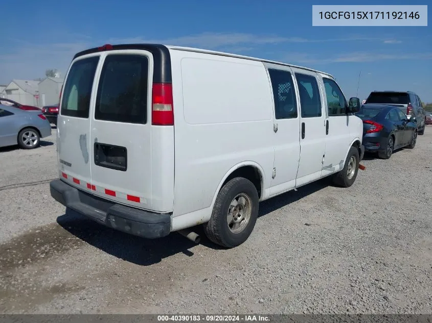 2007 Chevrolet Express Work Van VIN: 1GCFG15X171192146 Lot: 40390183