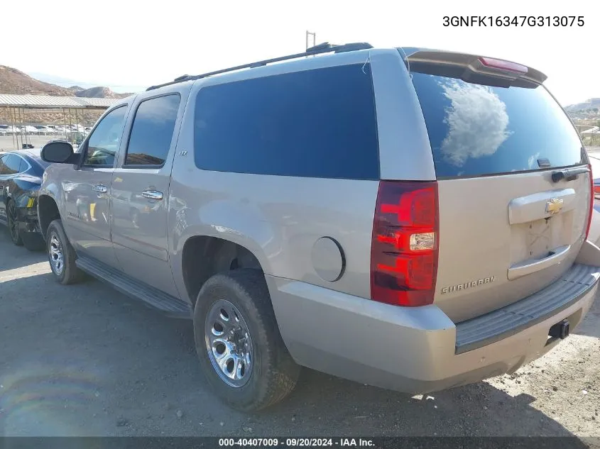 2007 Chevrolet Suburban 1500 Ltz VIN: 3GNFK16347G313075 Lot: 40407009