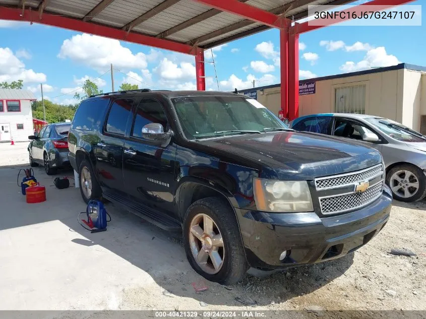 3GNFC16J67G247107 2007 Chevrolet Suburban 1500 Ltz