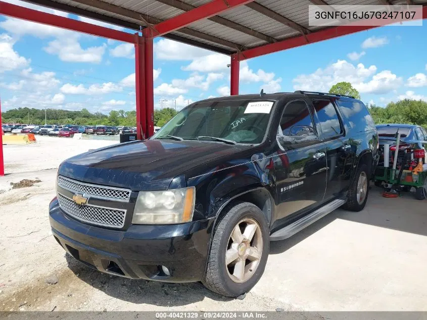 2007 Chevrolet Suburban 1500 Ltz VIN: 3GNFC16J67G247107 Lot: 40421329