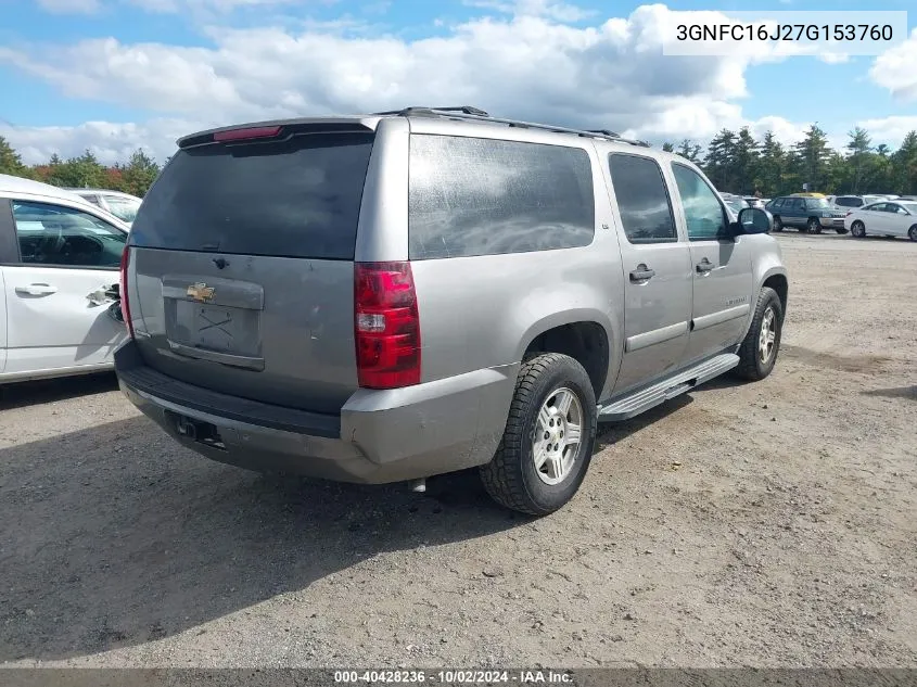 3GNFC16J27G153760 2007 Chevrolet Suburban 1500 Ls