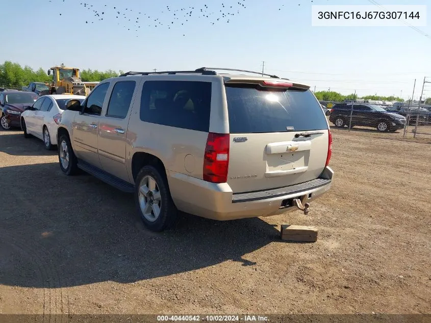 2007 Chevrolet Suburban 1500 Ltz VIN: 3GNFC16J67G307144 Lot: 40440542