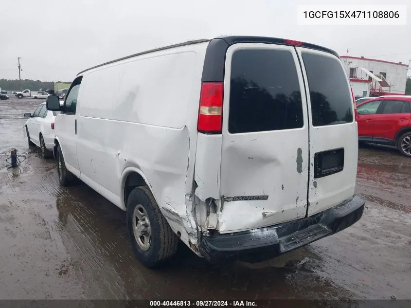 1GCFG15X471108806 2007 Chevrolet Express Work Van