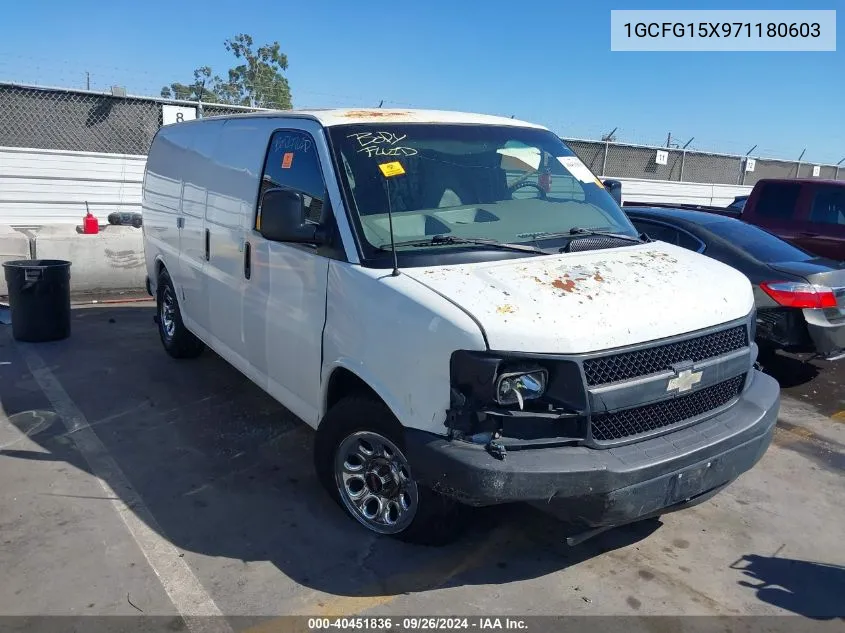 2007 Chevrolet Express Work Van VIN: 1GCFG15X971180603 Lot: 40451836