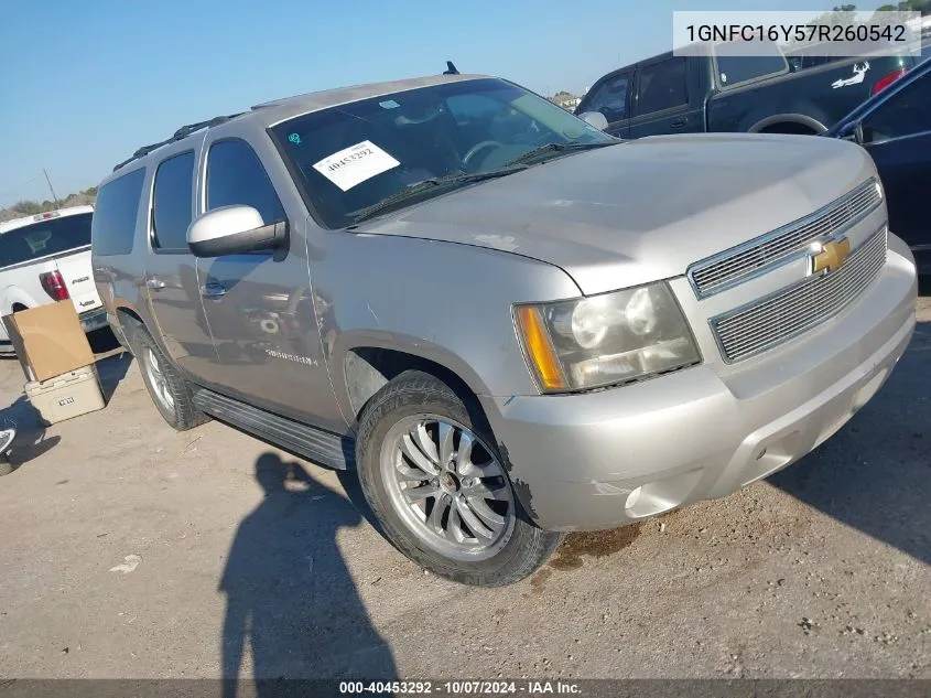 2007 Chevrolet Suburban 1500 Ltz VIN: 1GNFC16Y57R260542 Lot: 40453292