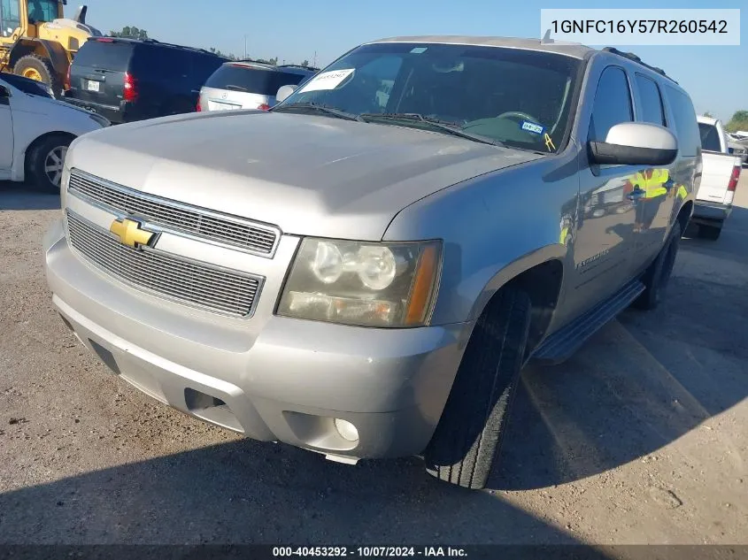 2007 Chevrolet Suburban 1500 Ltz VIN: 1GNFC16Y57R260542 Lot: 40453292