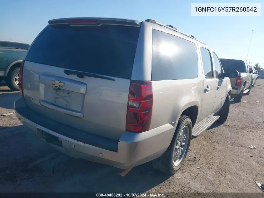 2007 Chevrolet Suburban 1500 Ltz VIN: 1GNFC16Y57R260542 Lot: 40453292