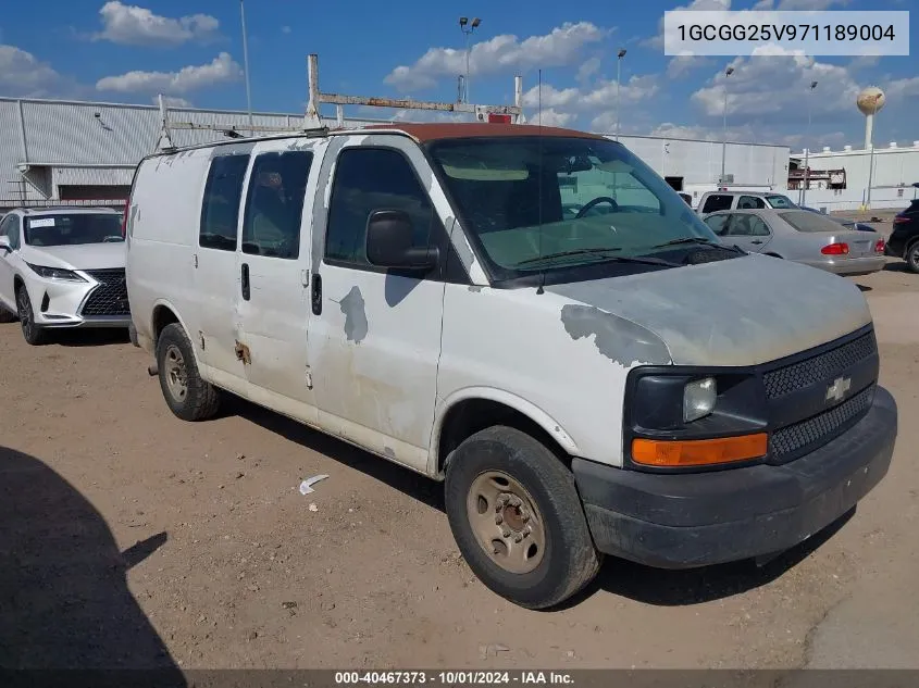 2007 Chevrolet Express Work Van VIN: 1GCGG25V971189004 Lot: 40467373