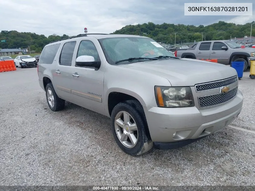 2007 Chevrolet Suburban 1500 Ltz VIN: 3GNFK16387G281201 Lot: 40477830