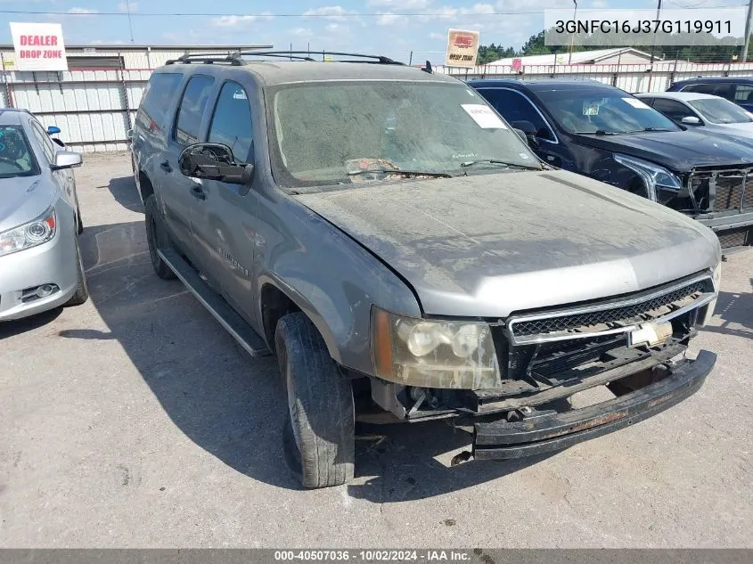 2007 Chevrolet Suburban 1500 Ls VIN: 3GNFC16J37G119911 Lot: 40507036