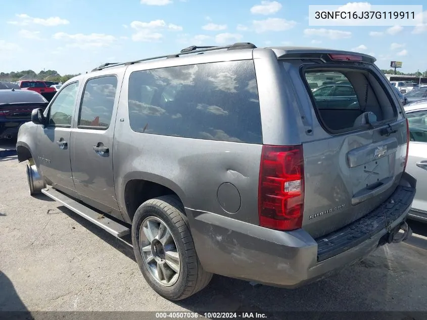 2007 Chevrolet Suburban 1500 Ls VIN: 3GNFC16J37G119911 Lot: 40507036