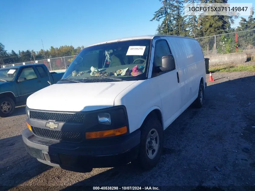 1GCFG15X371149847 2007 Chevrolet Express Work Van