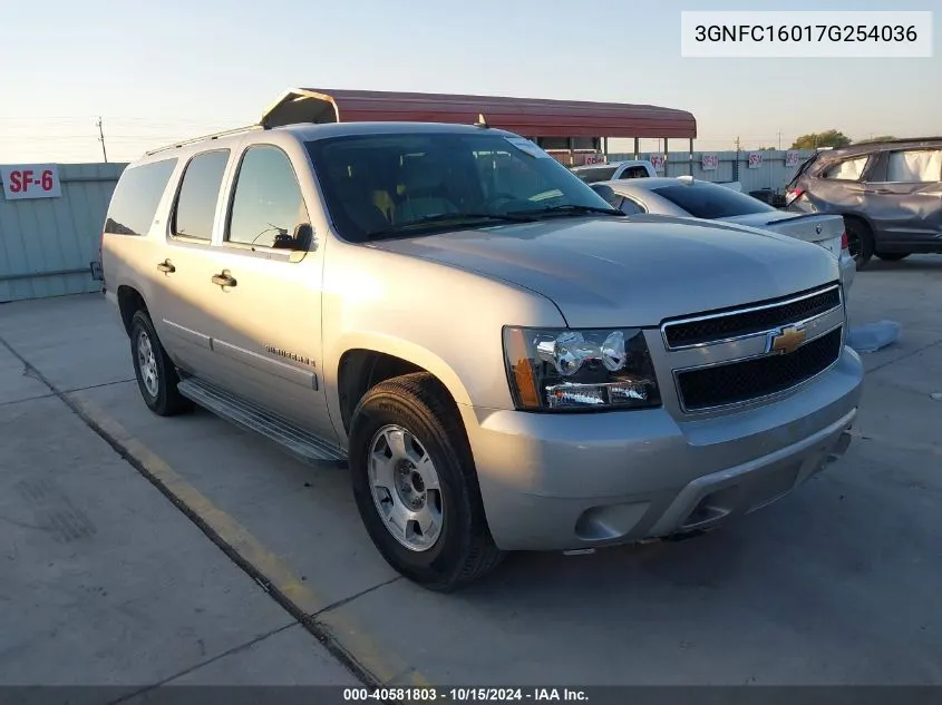 2007 Chevrolet Suburban 1500 Ls VIN: 3GNFC16017G254036 Lot: 40581803