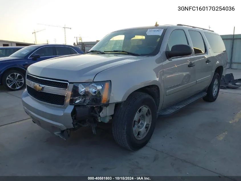 2007 Chevrolet Suburban 1500 Ls VIN: 3GNFC16017G254036 Lot: 40581803