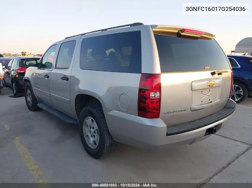 2007 Chevrolet Suburban 1500 Ls VIN: 3GNFC16017G254036 Lot: 40581803