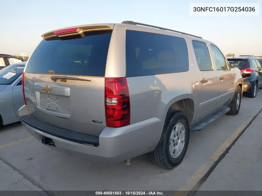 2007 Chevrolet Suburban 1500 Ls VIN: 3GNFC16017G254036 Lot: 40581803