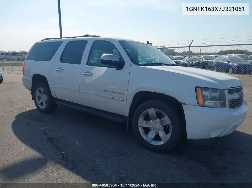 2007 Chevrolet Suburban 1500 Ltz VIN: 1GNFK163X7J321051 Lot: 40585964