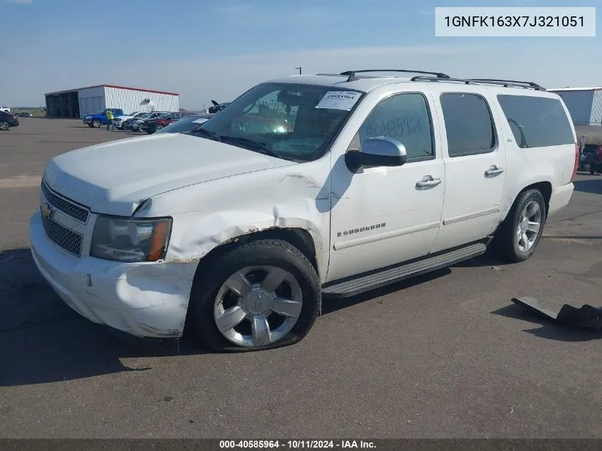 2007 Chevrolet Suburban 1500 Ltz VIN: 1GNFK163X7J321051 Lot: 40585964